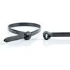 Plastic cable ties Stainless steel lock - Black - 92x2.3mm